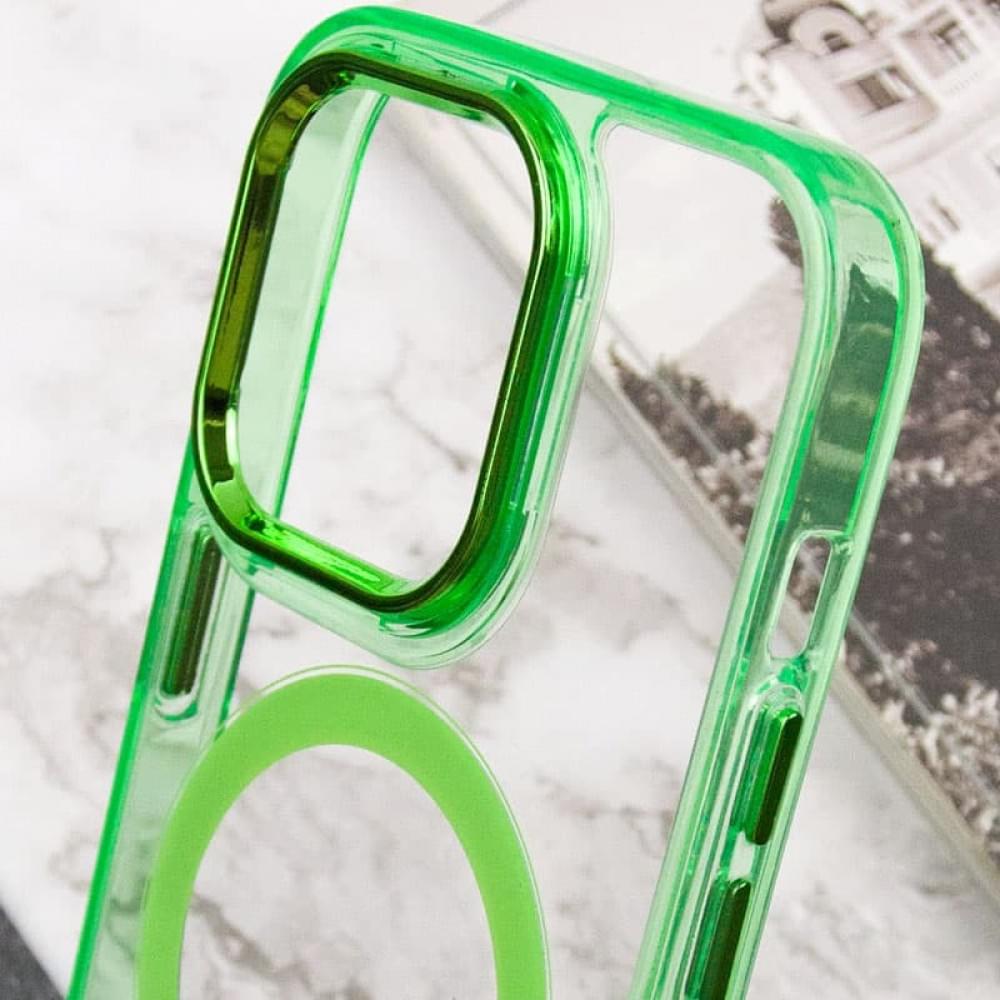 Чохол TPU Iris with MagSafe для Apple iPhone 14 Pro (6.1") Салатовий