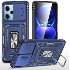 Ударостійкий чохол Camshield Army Ring для Xiaomi Redmi 12 / Poco M6 Pro 5G Синій / Navy