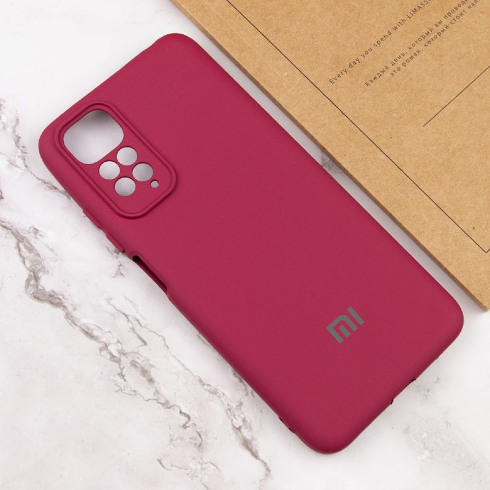 Чохол Silicone Cover Lakshmi Full Camera (AAA) with Logo для Xiaomi Redmi Note 11 Pro 4G / 12 Pro 4G Бордовий / Plum