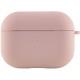 Силіконовий футляр з мікрофіброю для навушників Airpods Pro Рожевий / Pink Sand