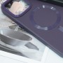 Шкіряний чохол Bonbon Leather Metal Style with MagSafe для Apple iPhone 13 Pro Max (6.7") Фіолетовий / Dark Purple