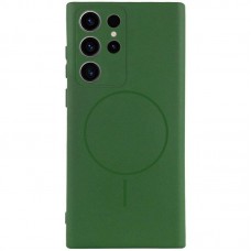 Чохол Silicone Cover Lakshmi Full Camera (AA) with MagFit для Samsung Galaxy S23 Ultra Зелений / Dark green