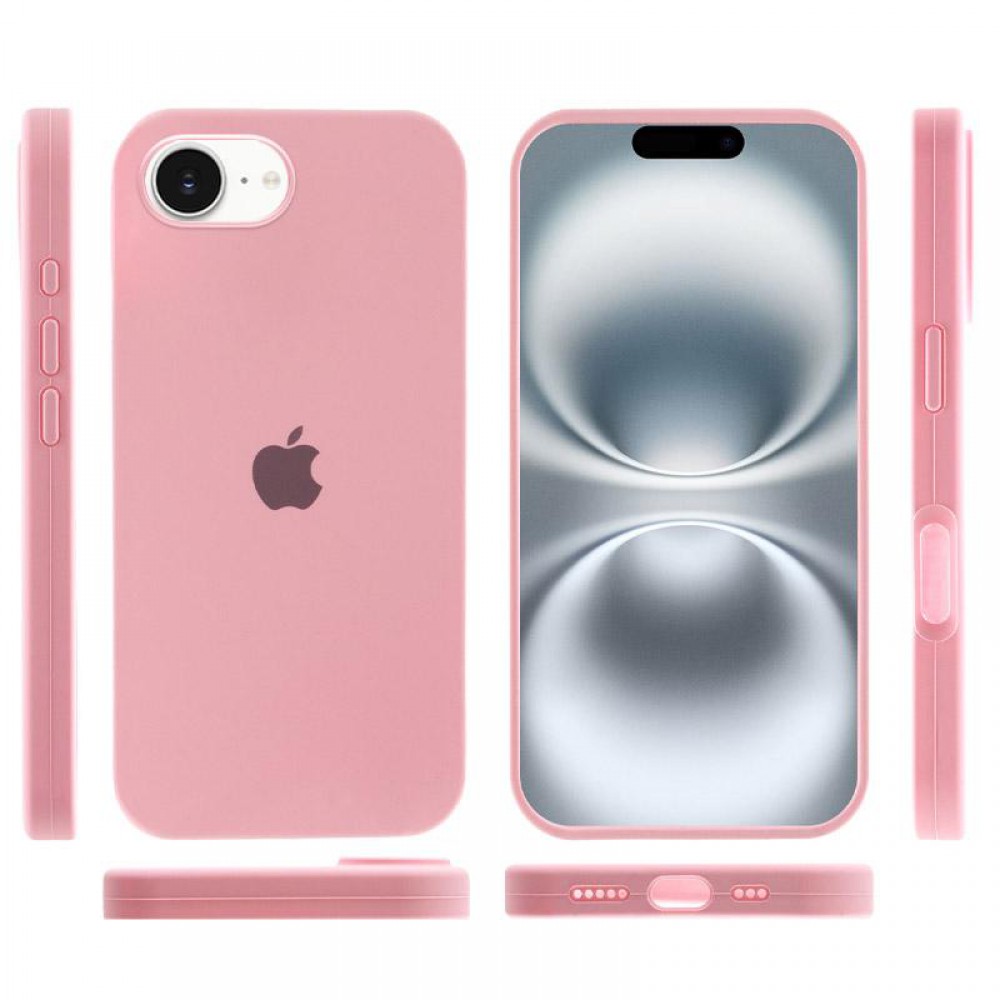 Чохол Silicone Case Full Protective (AA) для Apple iPhone 16e (6.1") Рожевий / Light pink