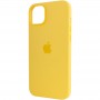 Чохол Silicone case (AAA) full with Magsafe для Apple iPhone 14 Pro (6.1") Жовтий / Sunglow