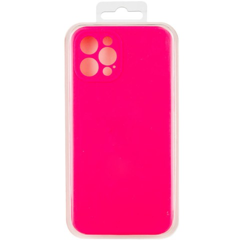 Чохол Silicone Case Full Camera Protective (AA) NO LOGO для Apple iPhone 12 Pro Max (6.7") Рожевий / Barbie pink