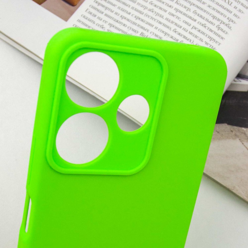 Чохол Silicone Cover Lakshmi Full Camera (AA) для Xiaomi Redmi 13 4G / Poco M6 4G Салатовий / Neon Green