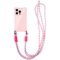 Чохол TPU CrossBody with straps для Apple iPhone 12 Pro Max (6.7") Pink