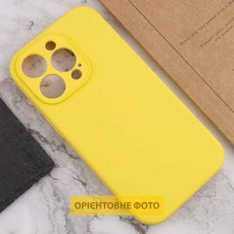 Чохол Silicone Case Full Camera Protective (AA) NO LOGO для Apple iPhone 17 Pro (6.3") Жовтий / Yellow