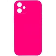 Silicone Case Square Full Camera Protective (AA) NOLOGO для Apple iPhone 11 (6.1") Рожевий / Barbie pink