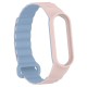 Ремінець Dual-color Magnetic для Xiaomi Mi Band 7/6/5/4/3 Light Pink / Lilac Blue