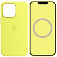 Чохол Silicone case (AAA) with Magsafe and Animation для Apple iPhone 13 Pro Max (6.7") Жовтий / Lemon Zest