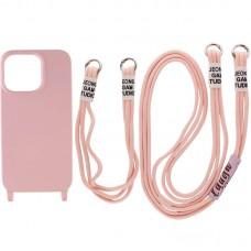 Чохол TPU two straps California для Apple iPhone 12 Pro / 12 (6.1") Рожевий / Pink Sand