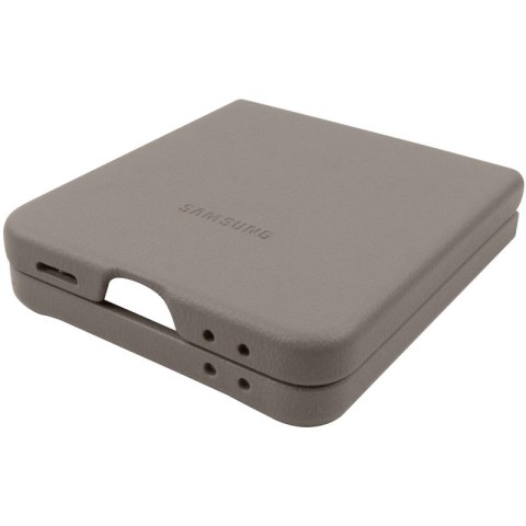 Шкіряний чохол Leather Case (AAA) для Samsung Galaxy Z Flip6 Gray