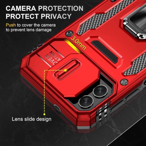Ударостійкий чохол Camshield Army Ring для Samsung Galaxy A06 Червоний / Red