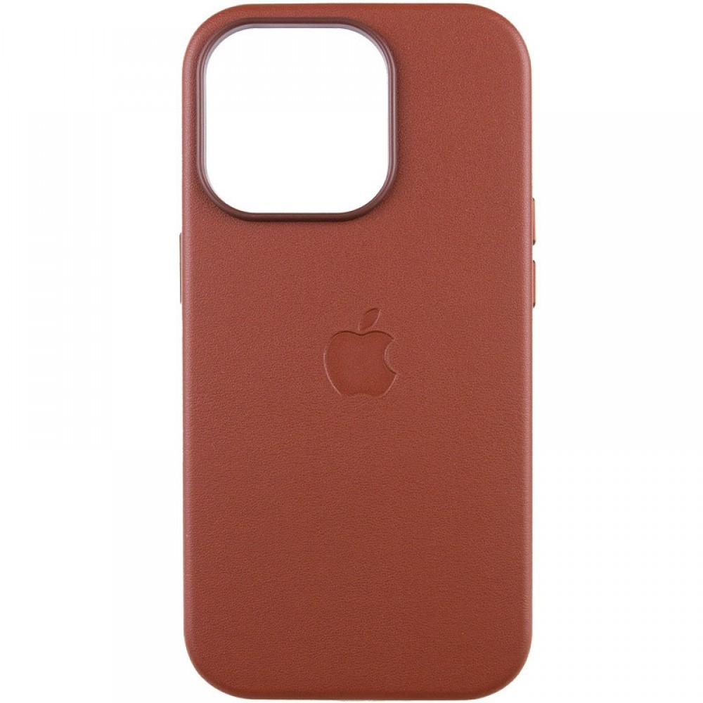 Кожаный чехол Leather Case (AAA) with MagSafe and Animation для Apple iPhone 14 Pro (6.1")