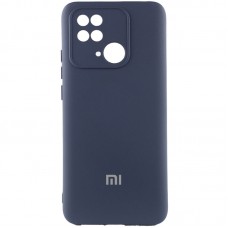 Чохол Silicone Cover Lakshmi Full Camera (AAA) with Logo для Xiaomi Redmi 10C Темно-синій / Midnight blue