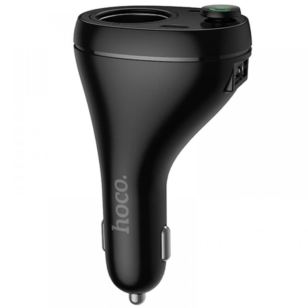 АЗП FM модулятор Hoco E88 Star cigarette lighter 35W (2USB-C) Black