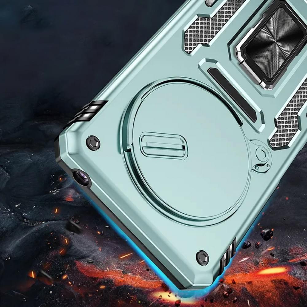 Ударостійкий чохол Camshield Army Ring для Xiaomi Redmi 14C / A4 / Poco C75 Зелений / Light Green