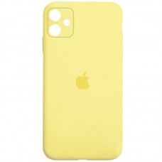 Чохол Silicone Case Square Full Camera Protective (AA) для Apple iPhone 11 (6.1") Жовтий / Yellow