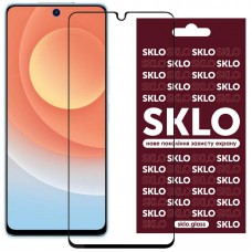 Захисне скло SKLO 3D (full glue) для TECNO Camon 19 Neo (CH6i) Чорний