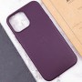 Шкіряний чохол Leather Case (AA Plus) with MagSafe для Apple iPhone 13 Pro Max (6.7") Dark Cherry