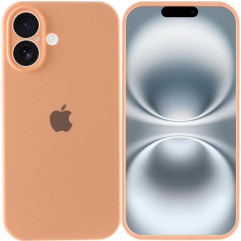 Чохол Silicone Case Full Camera Protective (AA) для Apple iPhone 16 (6.1") Помаранчевий / Cantaloupe