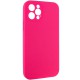 Чохол Silicone Case Full Camera Protective (AA) NO LOGO для Apple iPhone 12 Pro Max (6.7") Рожевий / Barbie pink