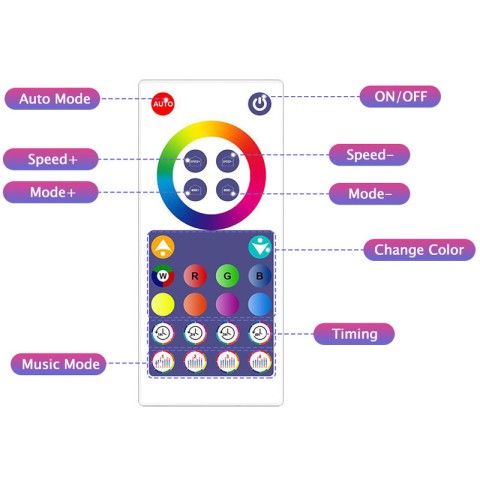 Модульный настінний світильник LED RGB 5V соты SAL-011B 6pcs Bluetooth USB with app White