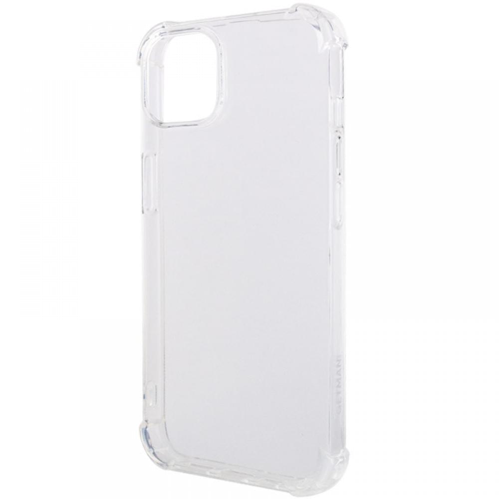 TPU чохол GETMAN Ease logo посилені кути для Apple iPhone 14 (6.1") Безбарвний (прозорий)