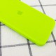 Чохол Silicone Case Square Full Camera Protective (AA) для Apple iPhone 11 Pro Max (6.5") Салатовий / Neon green