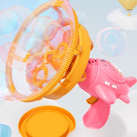 Пістолет для мильних бульбашок H035 Bubble Gun з пропелером 2in1 + bottle 250ml Pink