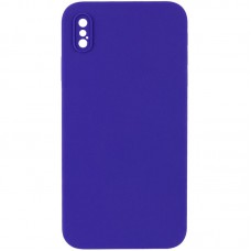 Чехол Silicone Case Square Full Camera Protective (AA) NOLOGO для Apple iPhone X / XS (5.8")