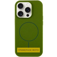 Чохол Silicone Case Full Protective (AA) NO LOGO with MagSafe для Apple iPhone 15 (6.1") Зелений / Dark Olive