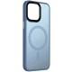 TPU+PC чохол Metal Buttons with MagSafe Colorful для Apple iPhone 13 (6.1") Блакитний