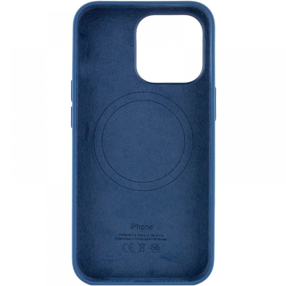 Чохол Silicone case (AAA) with Magsafe and Animation для Apple iPhone 13 Pro (6.1") Синій / Blue Jay