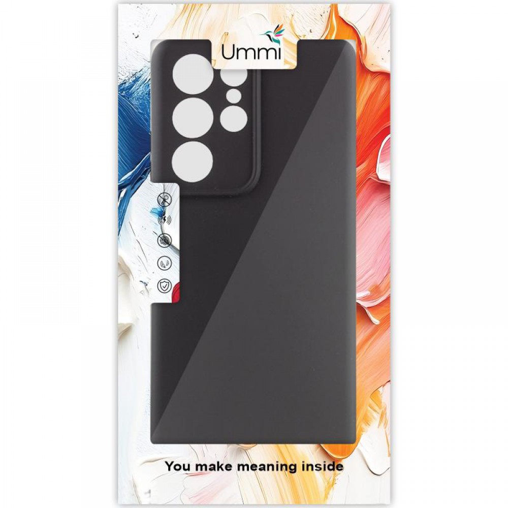 Чохол Silicone Cover Ummi Lakshmi Full Camera (AA) для Samsung Galaxy S22 Ultra Чорний / Black
