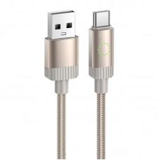 Дата кабель Hoco X117 Star USB to Type-C 3A (1m) Gold