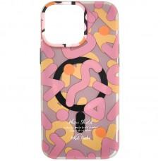 TPU чохол Pastel Chaos with MagSafe для Apple iPhone 16 Pro (6.3") Pink