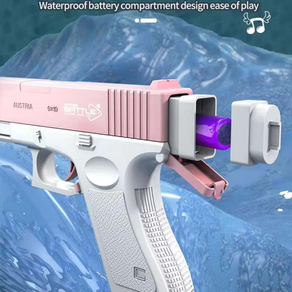 Водяний акумуляторний пістолет Glock Water Gun (250ml) with lithium battery Pink