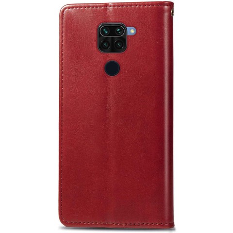 Шкіряний чохол-книжка GETMAN Gallant (PU) для Xiaomi Redmi Note 9 / Redmi 10X Червоний