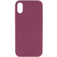 Чохол Silicone Case Full Protective (AA) NO LOGO для Apple iPhone XS Max (6.5") Бордовий / Plum
