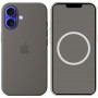 Чохол Silicone case (AAA) full with Magsafe and Animation для Apple iPhone 16 (6.1") Stone Grey