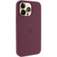 Чохол Silicone Case (AA) Logo with MagSafe для Apple iPhone 12 Pro Max (6.7") Бордовий / Plum