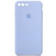 Чохол Silicone Case Square Full Camera Protective (AA) для Apple iPhone 7 plus/8 plus (5.5") Блакитний / Lilac Blue