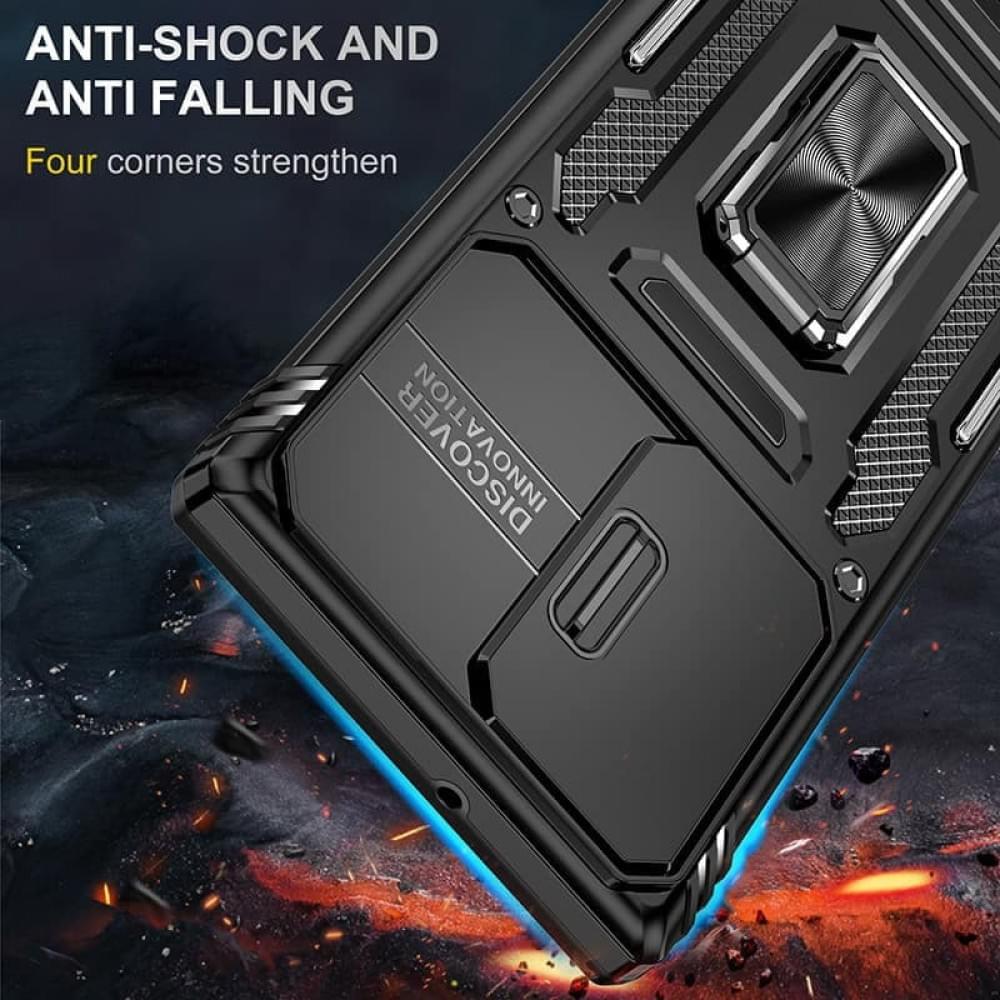 Ударостійкий чохол Camshield Army Ring для Samsung Galaxy S24 Ultra Чорний / Black