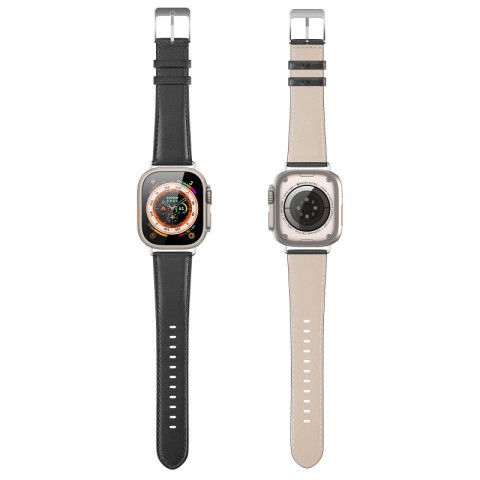 Ремінець Dux Ducis Leather Strap Classic для Apple Watch 42(ser.1-3)/44/45/46/49mm Black
