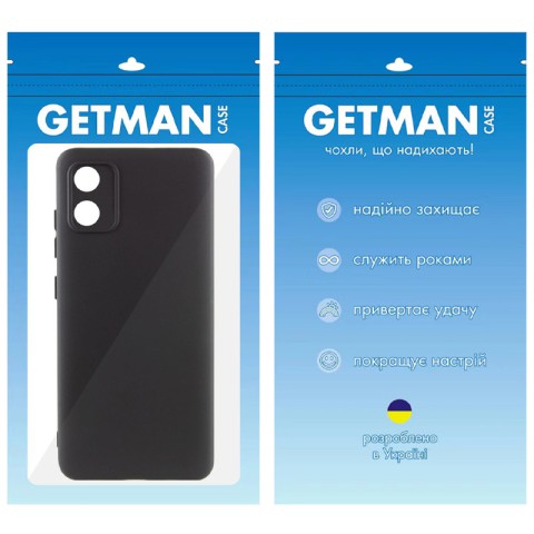 Чохол TPU GETMAN Liquid Silk Full Camera для Motorola Moto E13 Чорний / Black