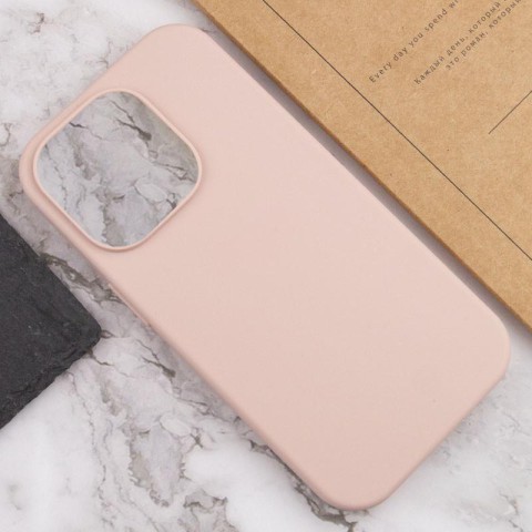Чохол Silicone Case Full Protective (AA) NO LOGO для Apple iPhone 16 (6.1") Рожевий / Pink Sand