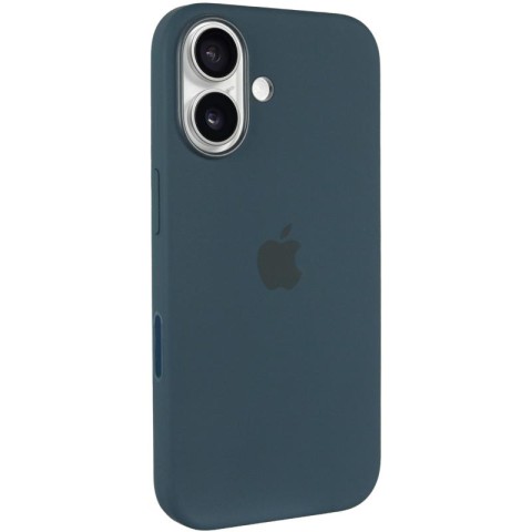 Чохол Silicone case (AAA) with Magsafe and Animation (button) для Apple iPhone 16 (6.1") Lake Green