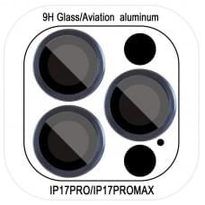 Захисне скло Metal Classic на камеру (у упак.) для Apple iPhone 17 Pro (6.3") / 17 Pro Max (6.9") Синій / Dark Blue
